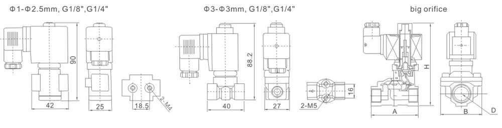 Slp Series Two Way Two Position Normal Open Type Stainless Steel Air Water Solenoid Valve