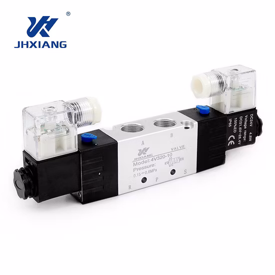 Elettrovalvole a solenoide pneumatiche a cinque vie di tipo due posizioni Airtac serie 4V300 24V 220V